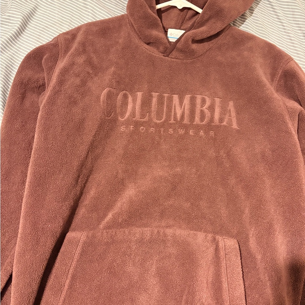 Columbia Women’s Hooded Fleece Pullover - dark maroon
